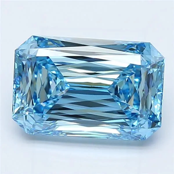 3.03ct Radiant Lab Grown Diamond (Colour Fancy Vivid Blue, Clarity VVS2, IGI Certified)