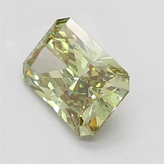 3.03ct Radiant Lab Grown Diamond (Colour Fancy Vivid Green, Clarity VVS2, IGI Certified)