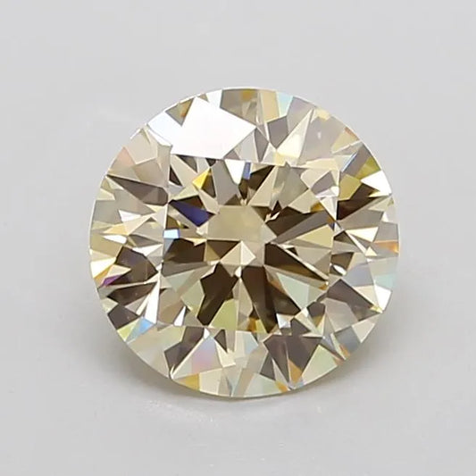 3.03ct Round Lab Grown Diamond (Colour Fancy Light Yellow, Clarity VS1, Cut ID, IGI Certified)