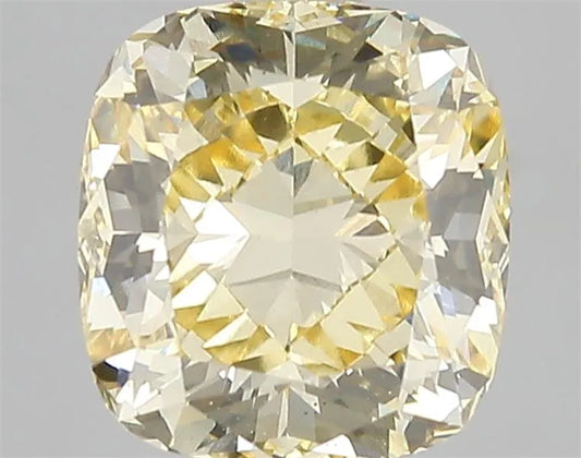 3.04ct Cushion modified Lab Grown Diamond (Colour Fancy Intense Yellow, Clarity VS1, IGI Certified)