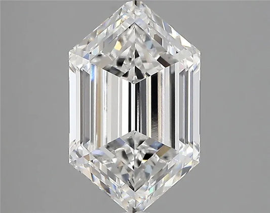 3.04ct Hexagonal Lab Grown Diamond (Colour E, Clarity VVS2, IGI Certified)