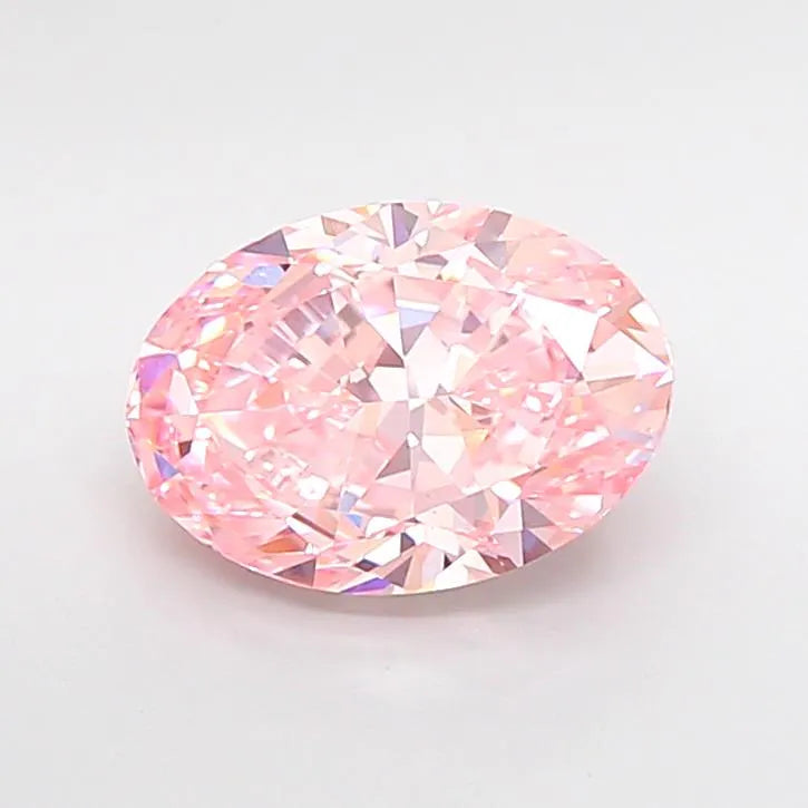 3.04ct Oval Lab Grown Diamond (Colour Fancy Vivid Pink, Clarity VS1, IGI Certified)