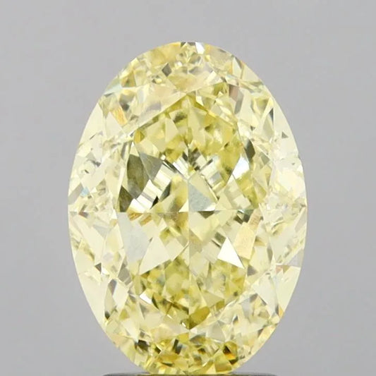 3.04ct Oval Lab Grown Diamond (Colour Fancy Yellow, Clarity VVS2, IGI Certified)