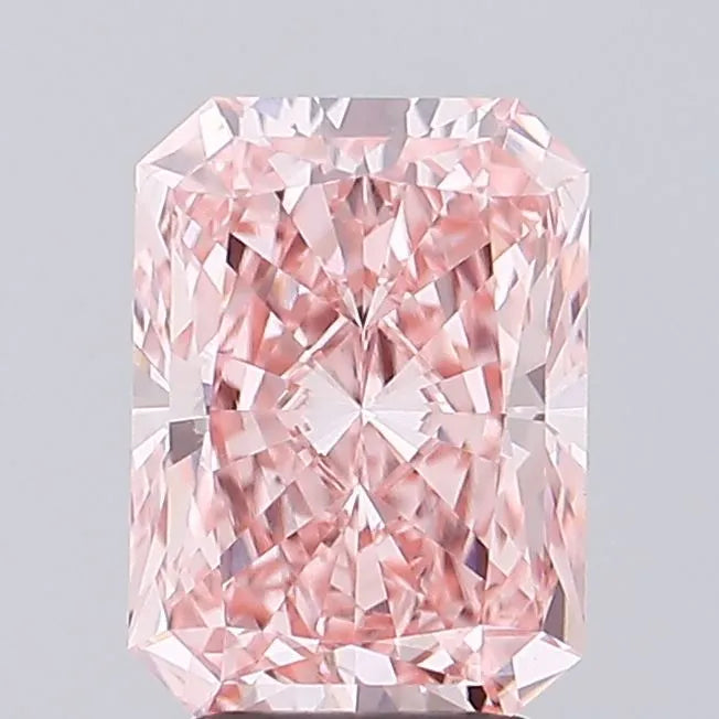 3.04ct Radiant Lab Grown Diamond (Colour Fancy Vivid Pink, Clarity VS1, IGI Certified)