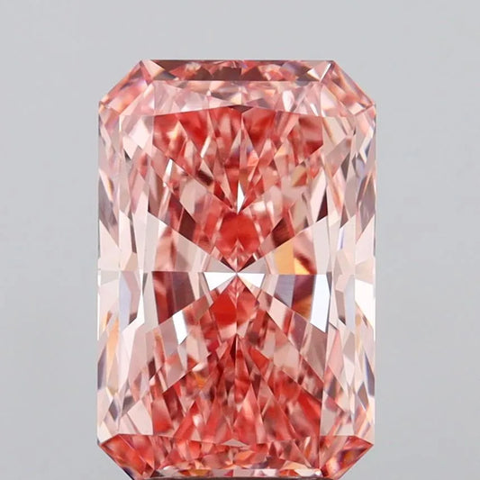 3.04ct Radiant Lab Grown Diamond (Colour Fancy Vivid Pink, Clarity VVS2, IGI Certified)
