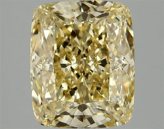 3.05ct Cushion modified Lab Grown Diamond (Colour Fancy Intense Yellow, Clarity VS1, IGI Certified)