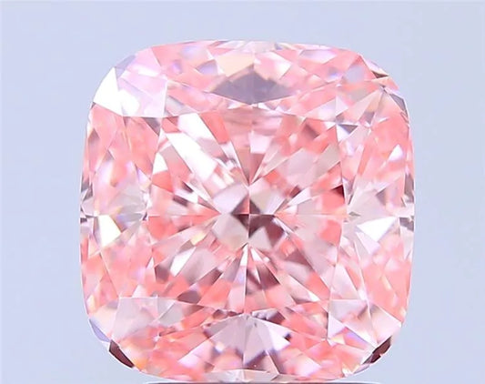 3.05ct Cushion modified Lab Grown Diamond (Colour Fancy Vivid Pink, Clarity VS1, IGI Certified)