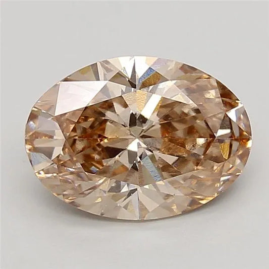 3.05ct Oval Lab Grown Diamond (Colour Fancy Brown, Clarity VS1, IGI Certified)