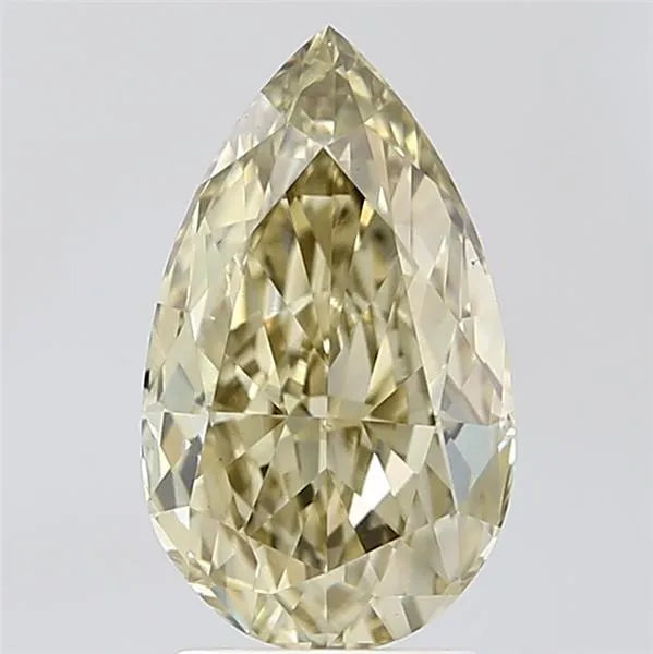 3.05ct Pear Lab Grown Diamond (Colour Fancy Light Gray Yellow, Clarity VS1, IGI Certified)