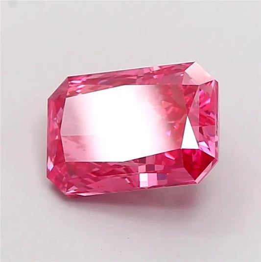 3.05ct Radiant Lab Grown Diamond (Colour Fancy Vivid Pink, Clarity VS1, IGI Certified)