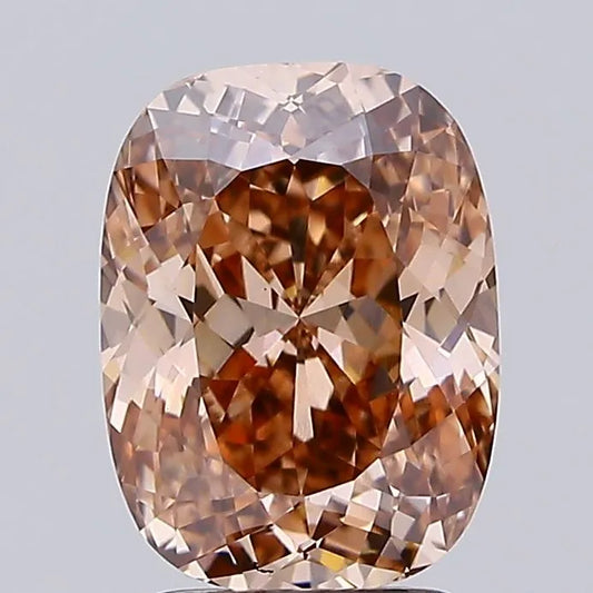 3.06ct Cushion modified Lab Grown Diamond (Colour Fancy Brown, Clarity VS1, IGI Certified)