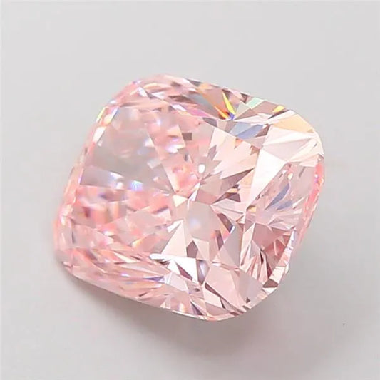 3.06ct Cushion modified Lab Grown Diamond (Colour Fancy Vivid Pink, Clarity VVS2, IGI Certified)