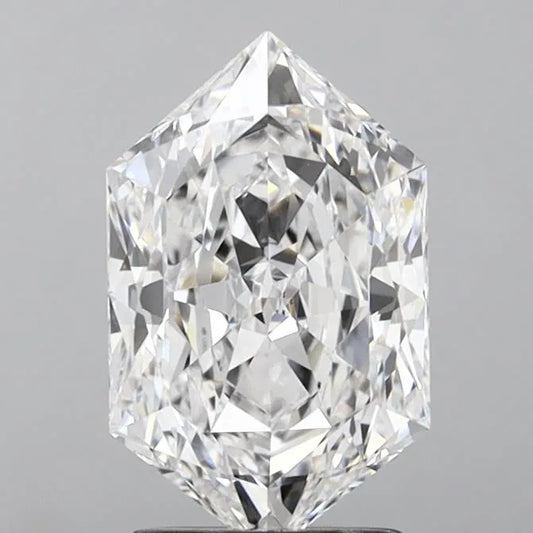 3.06ct Hexagonal Lab Grown Diamond (Colour D, Clarity VVS1, IGI Certified)