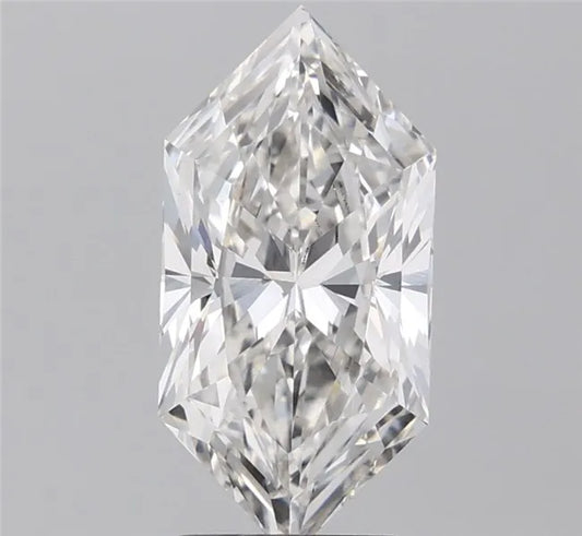3.06ct Hexagonal Lab Grown Diamond (Colour G, Clarity VVS2, IGI Certified)