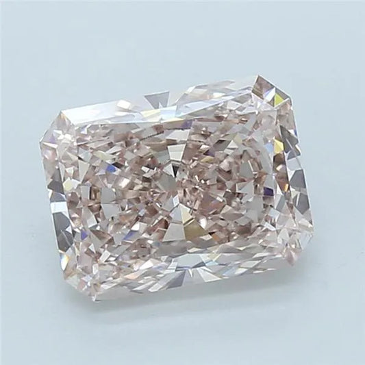 3.06ct Radiant Lab Grown Diamond (Colour Fancy Brown Pink, Clarity SI1, IGI Certified)