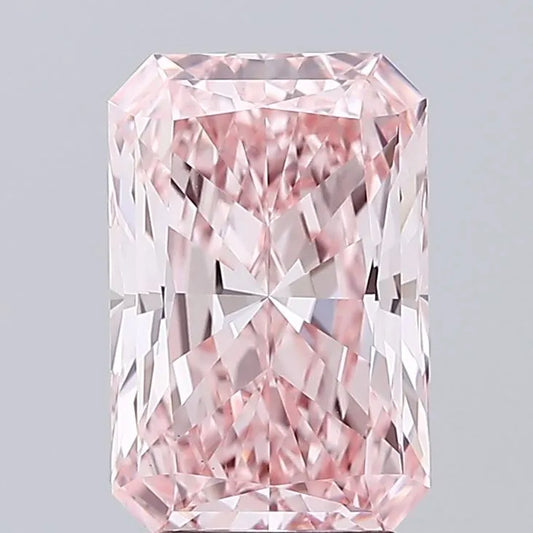 3.06ct Radiant Lab Grown Diamond (Colour Fancy Vivid Pink, Clarity VVS2, IGI Certified)