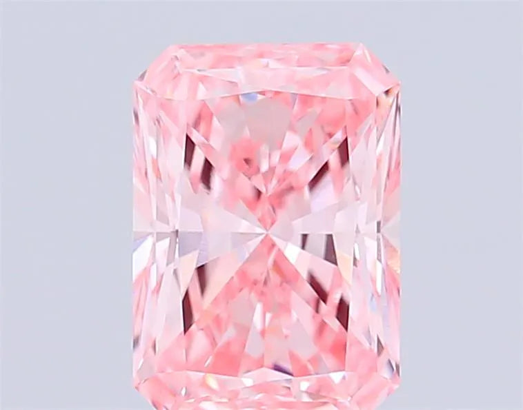 3.06ct Radiant Lab Grown Diamond (Colour Fancy Vivid Pink, Clarity VVS2, IGI Certified)