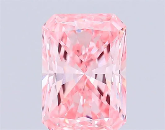 3.06ct Radiant Lab Grown Diamond (Colour Fancy Vivid Pink, Clarity VVS2, IGI Certified)