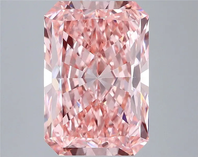 3.06ct Radiant Lab Grown Diamond (Colour Fancy Vivid Pink, Clarity VVS2, IGI Certified)