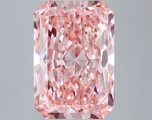 3.06ct Radiant Lab Grown Diamond (Colour Fancy Vivid Pink, Clarity VVS2, IGI Certified)