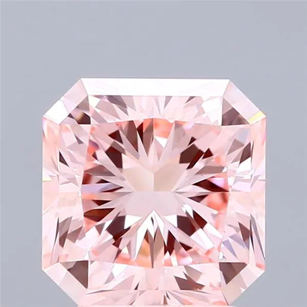 3.06ct Square radiant Lab Grown Diamond (Colour Fancy Vivid Pink, Clarity VVS2, IGI Certified)