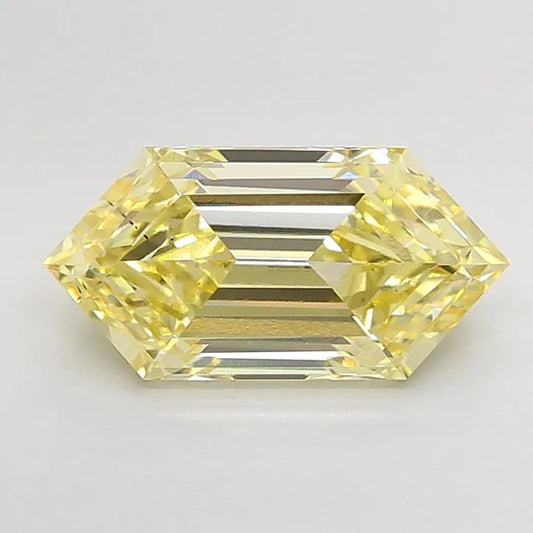 3.07ct Hexagonal Lab Grown Diamond (Colour Fancy Yellow, Clarity VS2, IGI Certified)