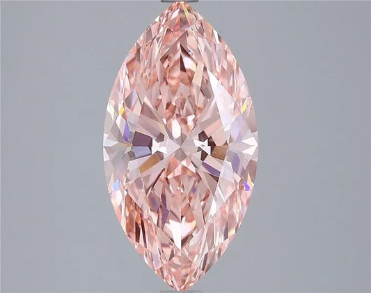 3.07ct Marquise Lab Grown Diamond (Colour Fancy Vivid Pink, Clarity VVS2, IGI Certified)