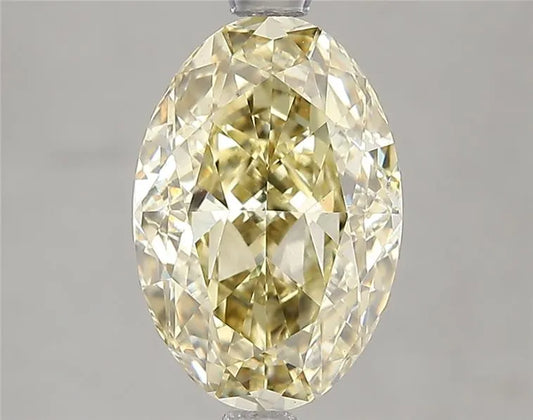 3.07ct Oval Lab Grown Diamond (Colour Fancy Gray Yellow, Clarity VS1, IGI Certified)