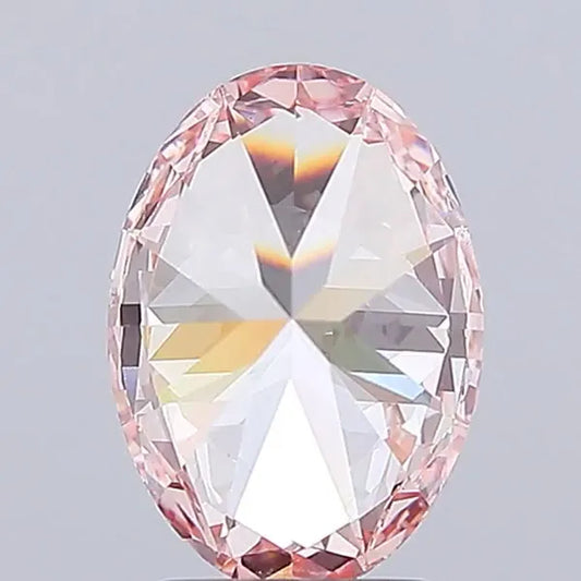 3.07ct Oval Lab Grown Diamond (Colour Fancy Vivid Pink, Clarity VVS2, IGI Certified)