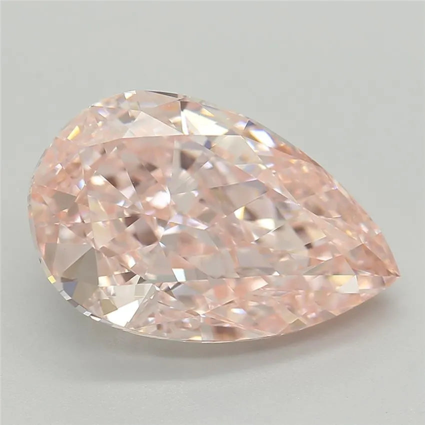 3.07ct Pear Lab Grown Diamond (Colour Fancy Vivid Pink, Clarity VVS2, IGI Certified)