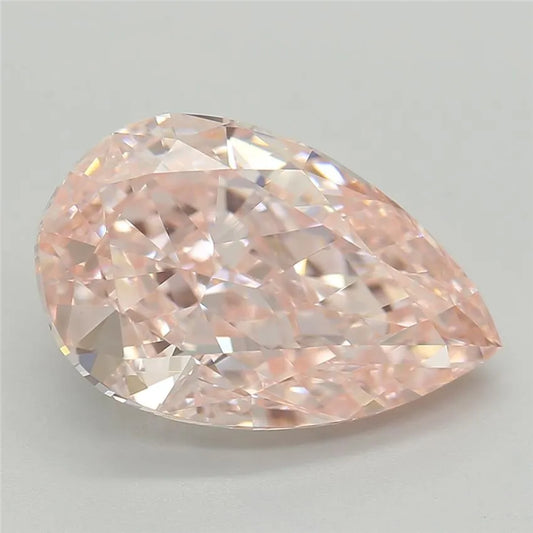 3.07ct Pear Lab Grown Diamond (Colour Fancy Vivid Pink, Clarity VVS2, IGI Certified)