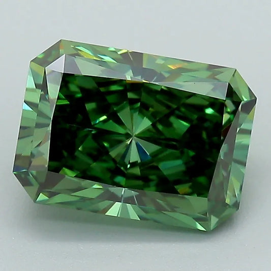 3.07ct Radiant Lab Grown Diamond (Colour Fancy Vivid Green, Clarity VVS2, IGI Certified)