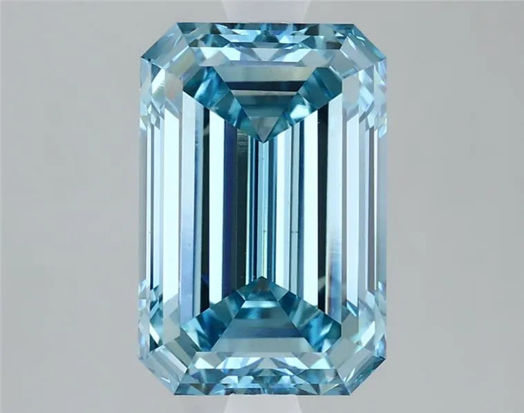 3.08ct Emerald Lab Grown Diamond (Colour Fancy Intense Blue, Clarity VS1, IGI Certified)