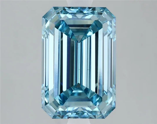 3.08ct Emerald Lab Grown Diamond (Colour Fancy Intense Blue, Clarity VS1, IGI Certified)