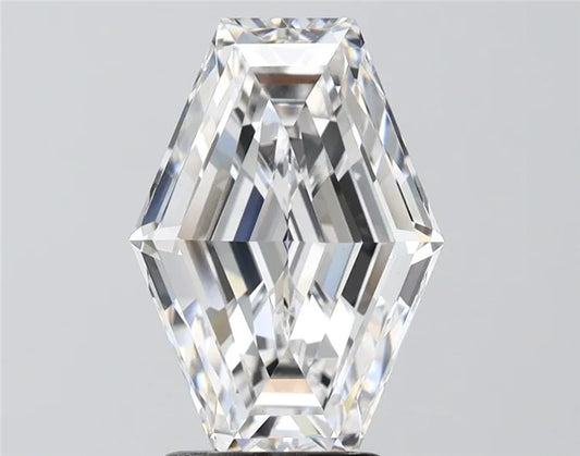 3.08ct Hexagonal Lab Grown Diamond (Colour D, Clarity VVS2, IGI Certified)