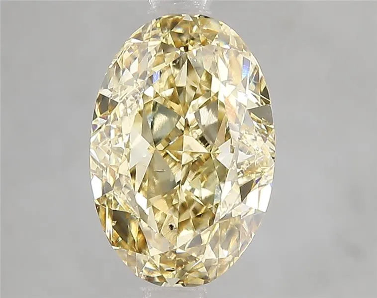 3.08ct Oval Lab Grown Diamond (Colour Fancy Yellow, Clarity SI1, IGI Certified)