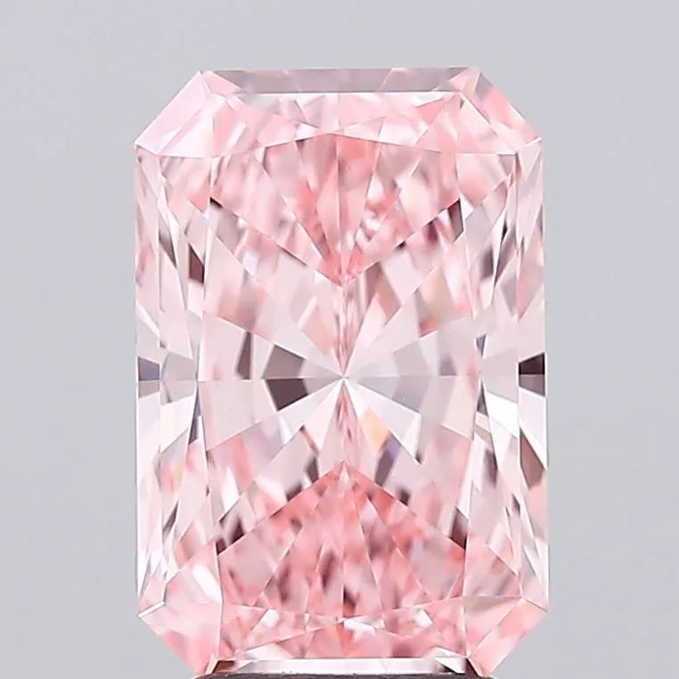 3.08ct Radiant Lab Grown Diamond (Colour Fancy Vivid Pink, Clarity VVS2, IGI Certified)