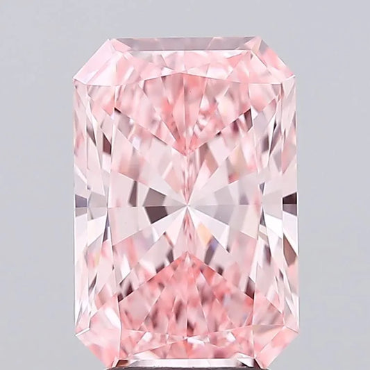 3.08ct Radiant Lab Grown Diamond (Colour Fancy Vivid Pink, Clarity VVS2, IGI Certified)