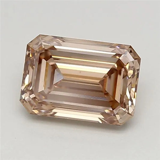 3.09ct Emerald Lab Grown Diamond (Colour Fancy Brown, Clarity VS1, IGI Certified)