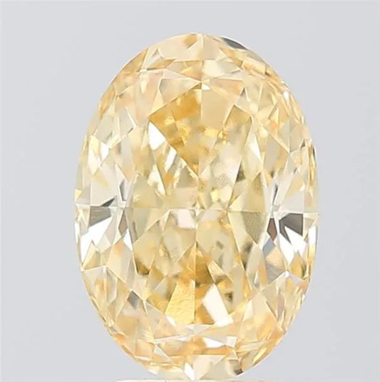 3.09ct Oval Lab Grown Diamond (Colour Fancy Yellow, Clarity VVS2, IGI Certified)