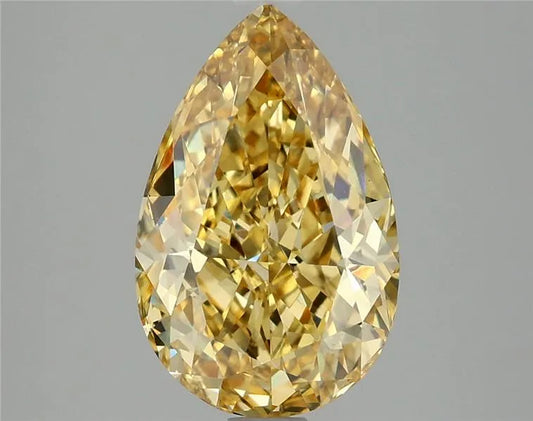 3.09ct Pear Lab Grown Diamond (Colour Fancy Vivid Yellow, Clarity VS2, IGI Certified)