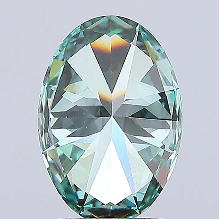 3.10ct Oval Lab Grown Diamond (Colour Fancy Vivid Green, Clarity VS1, IGI Certified)