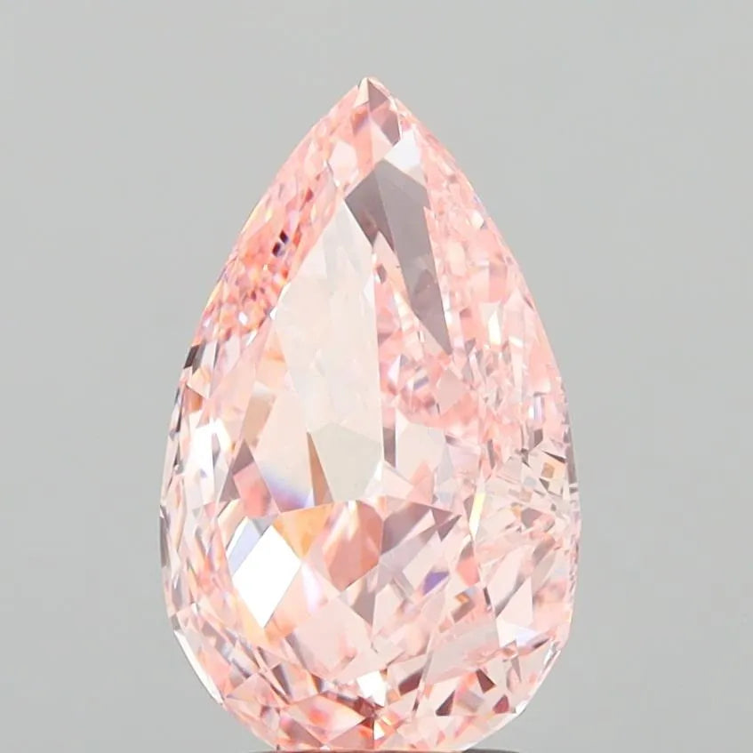 3.10ct Pear Lab Grown Diamond (Colour Fancy Vivid Pink, Clarity VVS2, IGI Certified)