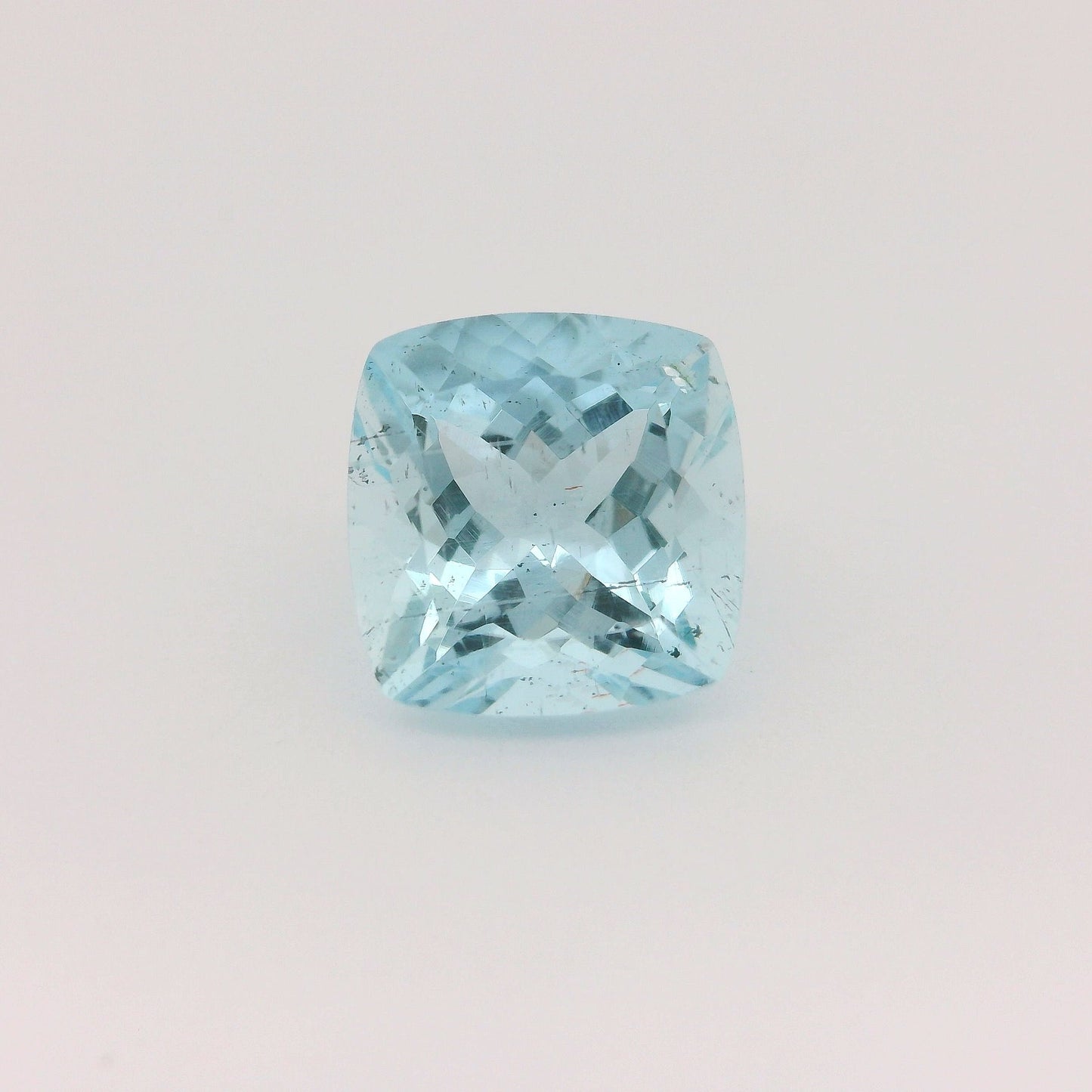 3.13ct Cushion Natural Aquamarine (Colour Blue, Clarity Slightly Included, Cut Faceted)