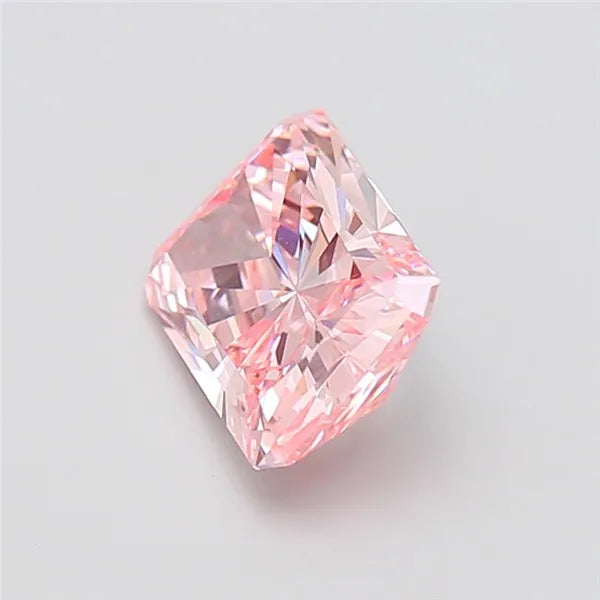 3.14ct Radiant Lab Grown Diamond (Colour Fancy Vivid Pink, Clarity VVS2, IGI Certified)