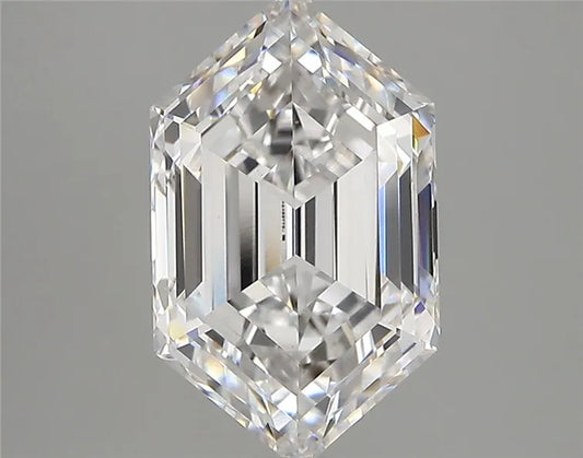 3.15ct Hexagonal Lab Grown Diamond (Colour D, Clarity VVS2, IGI Certified)