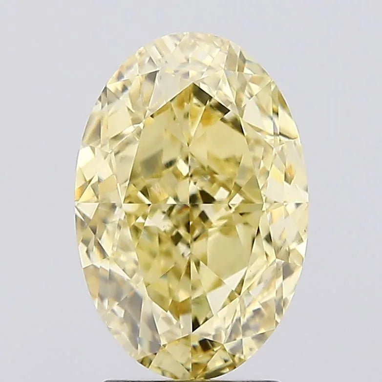 3.15ct Oval Lab Grown Diamond (Colour Fancy Intense Yellow, Clarity VVS2, IGI Certified)