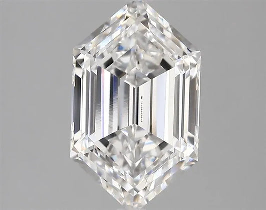 3.25ct Hexagonal Lab Grown Diamond (Colour D, Clarity VVS2, IGI Certified)