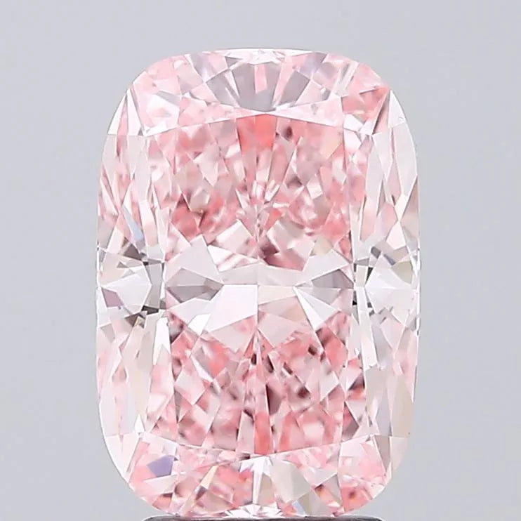 3.27ct Cushion modified Lab Grown Diamond (Colour Fancy Vivid Pink, Clarity VVS2, IGI Certified)