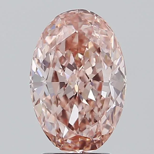 3.30ct Oval Lab Grown Diamond (Colour Fancy Vivid Pink, Clarity VS2, IGI Certified)